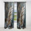 Plume dorée Wanderlust III - rideau en plumes glamour - rideau occultant à motif floral - 1 panneaux-340191002