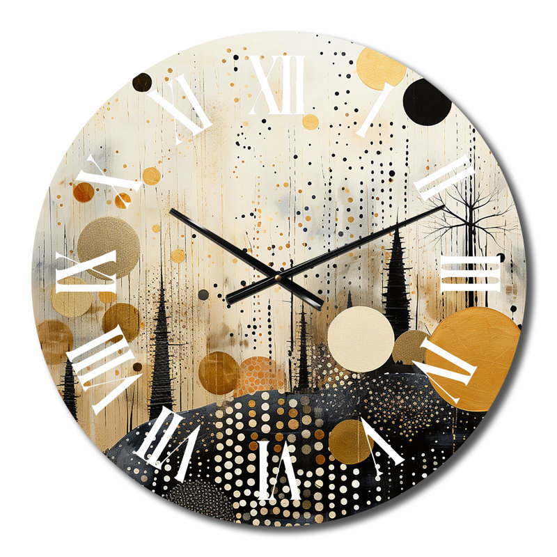 Horloge murale Chasyn - Collages abstraits, Petit