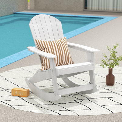 Outdoor All-Weather Poly Arrlo Rocking Plastic Chair