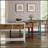 Teal Console Table With Bottom Shelf-1090370779