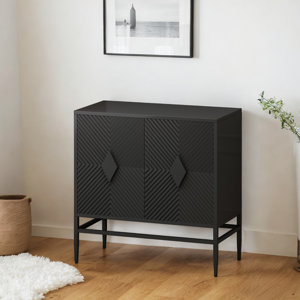 Ebern Designs Bartlet Solid Wood Accent Cabinet | Wayfair