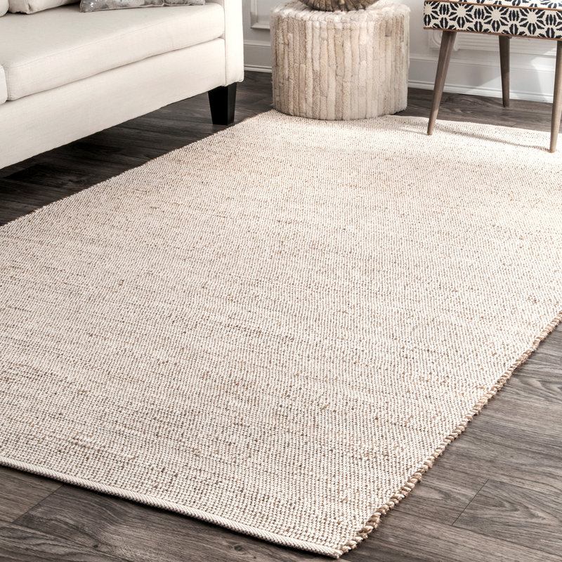 Morgantown Solid Colour Hand Woven Area Rug, Rectangle 152 x 244cm