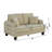 60" Wide Square Arms Upholstered Loveseat with Cup Holders and Pockets-838878159