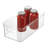 iDesign Crisp Fridge and Pantry Storage Organizer Bin with Handles, Container for Food, Drinks, Produce Organization, BPA-Free, 16" x 8" x 5" - Clear