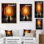 «Orange Orange Meditation Inner Journey Pointillism», art mural sur toile-1501313668-1501313670
