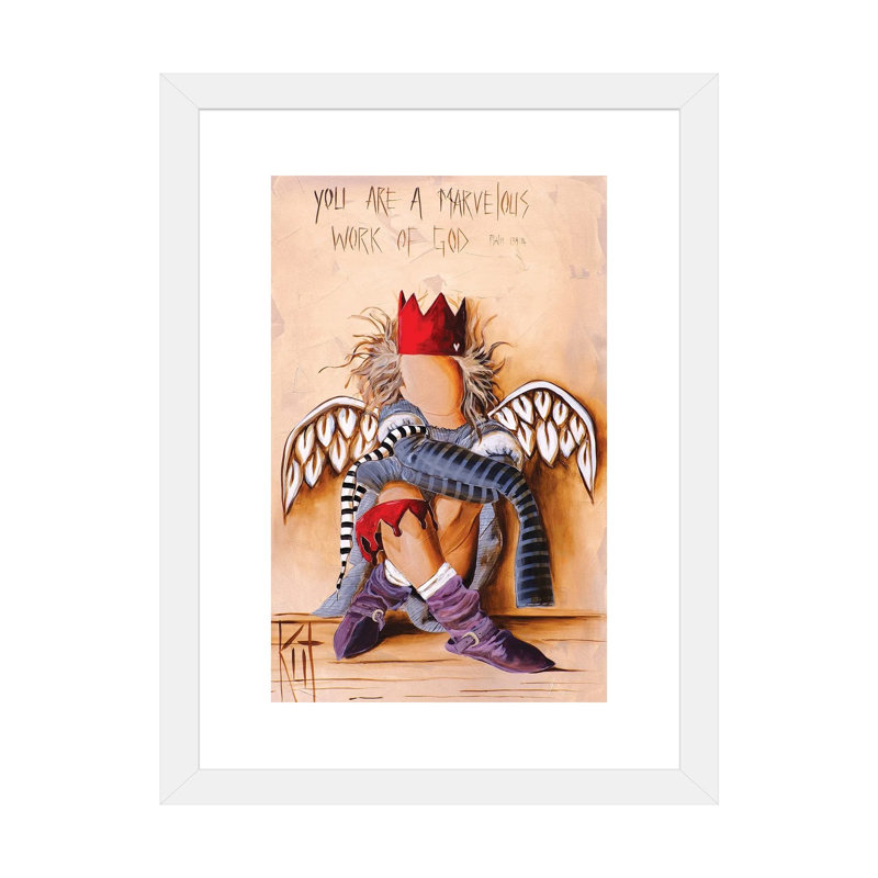 « You are merveilleux » par rut art Creations-impression d’art graphique, Papier encadré blanc, Blanc