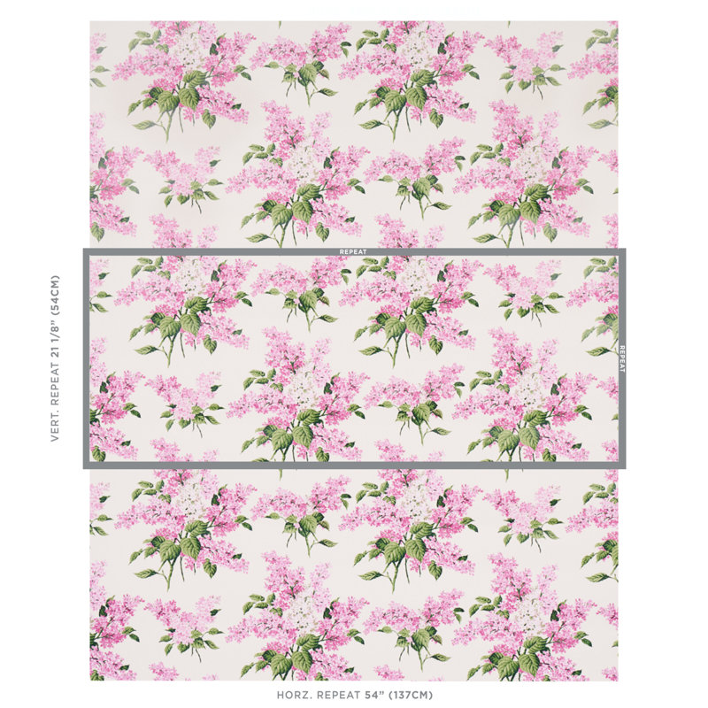 Schumacher x Johnson Hartig Proust'S Lilacs Wallpaper, Pink