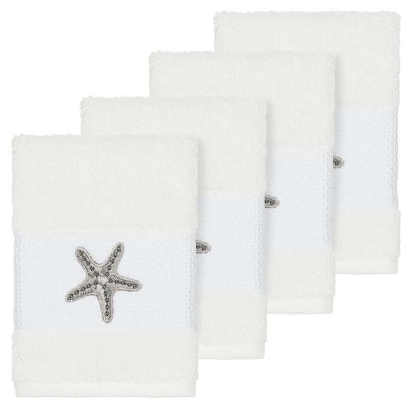 Lydia Turkish Cotton Washcloth, White
