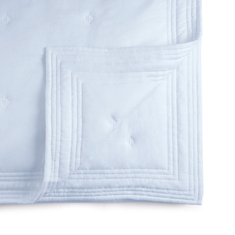 Tufted Quilt Coverlet, King, Sky
