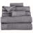 Airyonna 10-Pc Bath Towel Set - Luxurious 100% Cotton Ribbed Pile Absorbent Bathroom Set Towels-1396978902