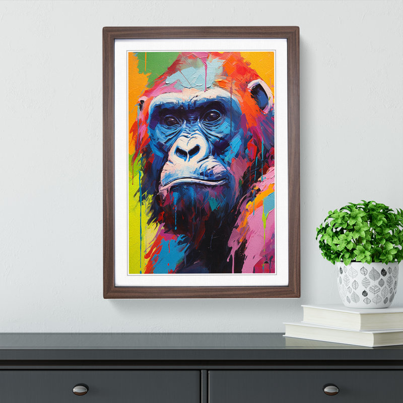 Gorilla Colour Field - Framed Print, 64cmH x 46cmW