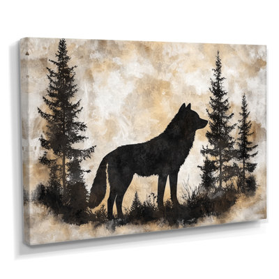 Forest Wolf Guardian Of The Forest I - Wolf Canvas Print