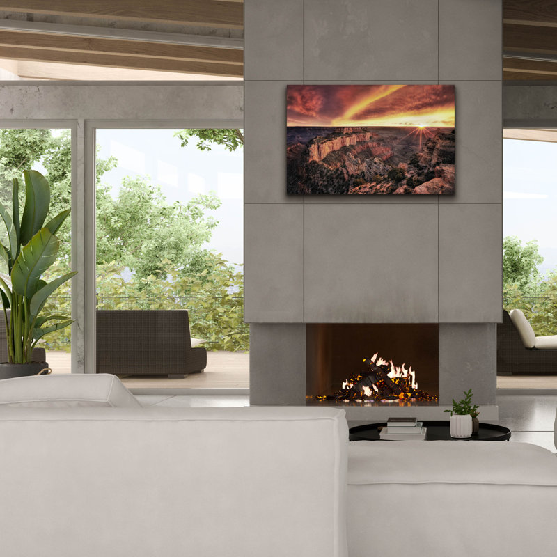  «Canyon Sunset 4» par David Drost, art mural sur toile, 40 po x 26 po, H 26 po x l 40 po