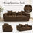 83'' Wide Uphostered Square Arm Sofa-2004365047
