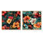Ensemble de 2 motifs tropicaux à motif tropical - collage floral carré-101864762-101864766