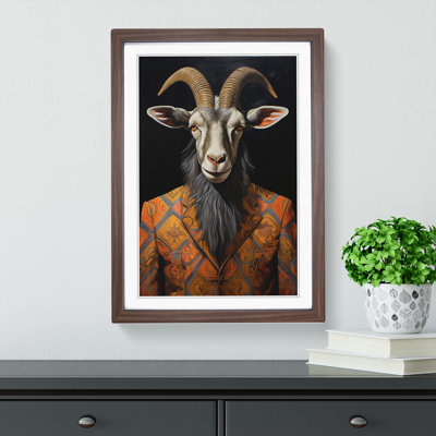 Goat Hard Edge Painting No.2 - Framed Print