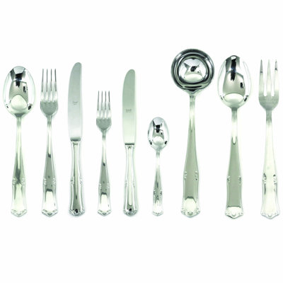 Bavaria Flatware Set with H/H Knives - 75 Pieces - Stainless Steel