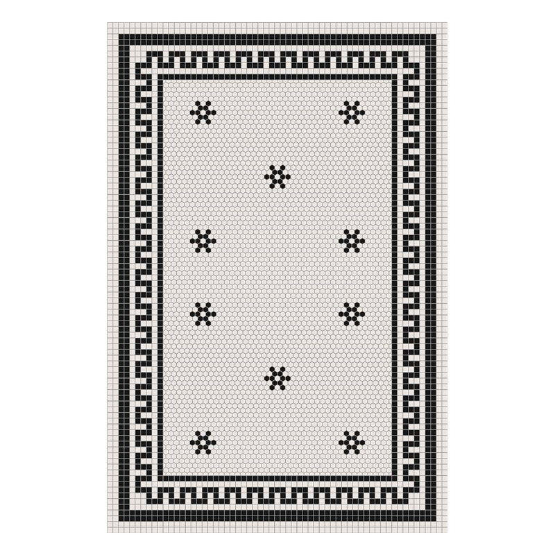 Tapis en vinyle Tuxedo facile à nettoyer, Rectangle 6 pi x 9 pi