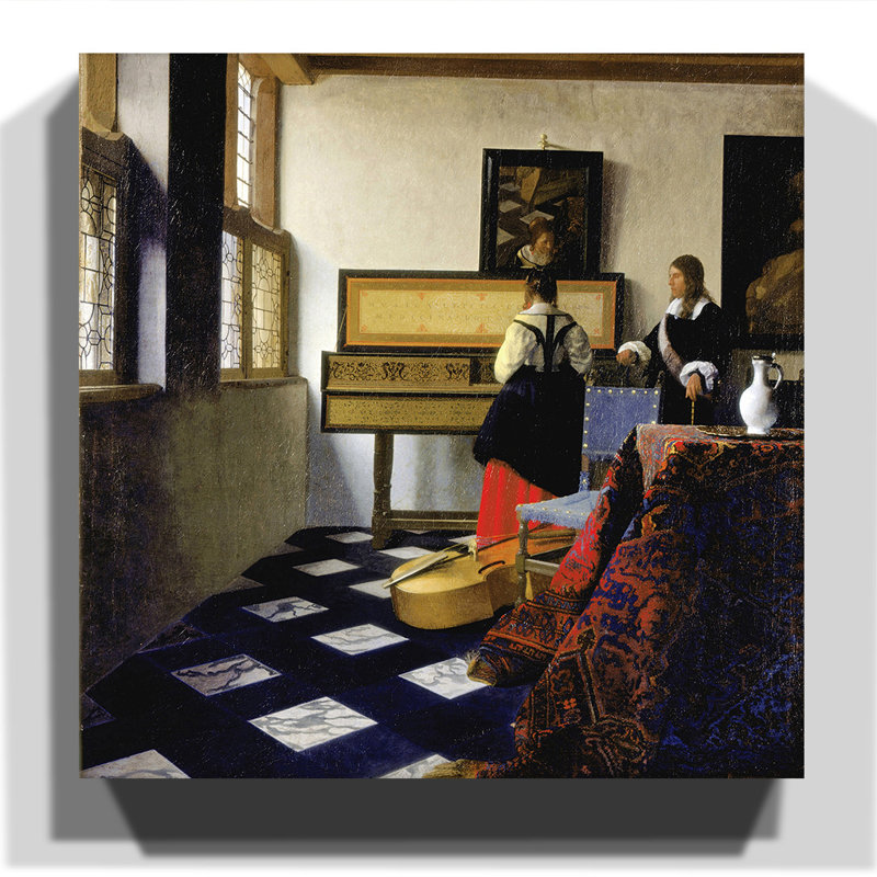 Johannes Vermeer - Wrapped Canvas Painting, 50cm H x 50cm W