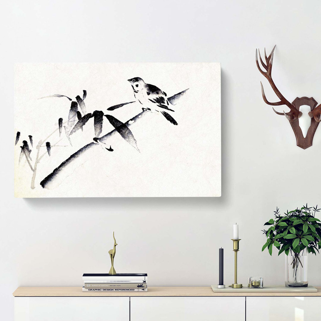 Bird on a Branch by Maruyama Okyo - Wrapped Canvas