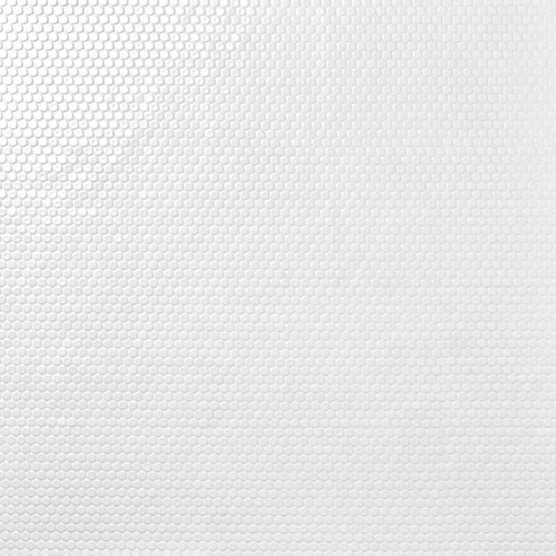 Carreau de mosaïque rond en céramique l 11,49 po x L 12,32 po Bliss, Blanc poli