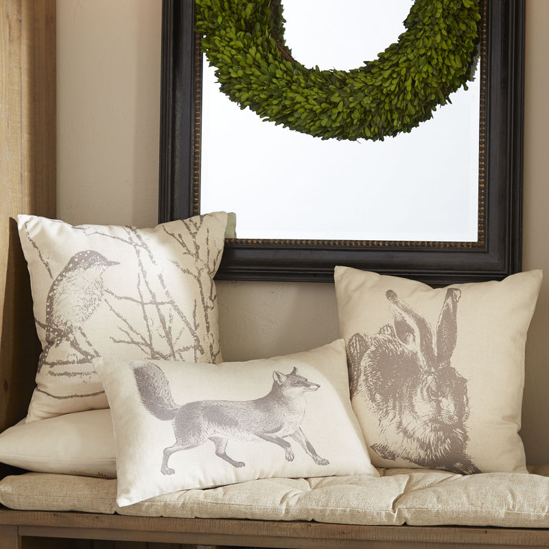 Cotton Reversible Throw Pillow