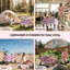 Chariot de jardin en métal EchoSmile rose et violet de 3,18 pi³-136259339