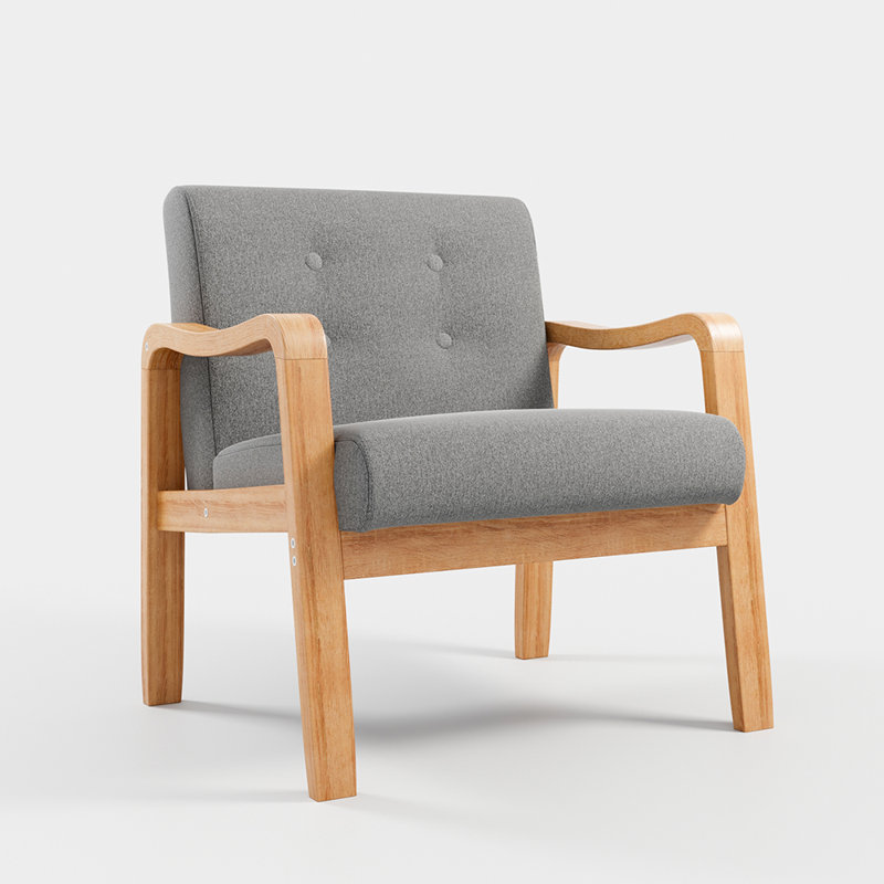 Craig Upholstered Armchair, Grey/Natural