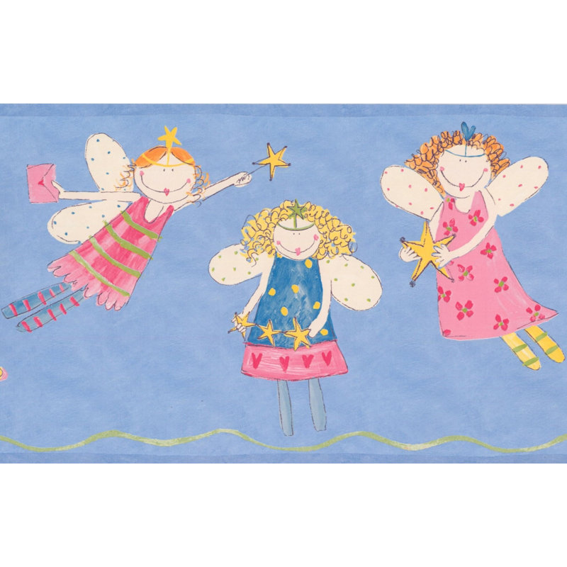 Papier peint Siljan, Bleu / rose