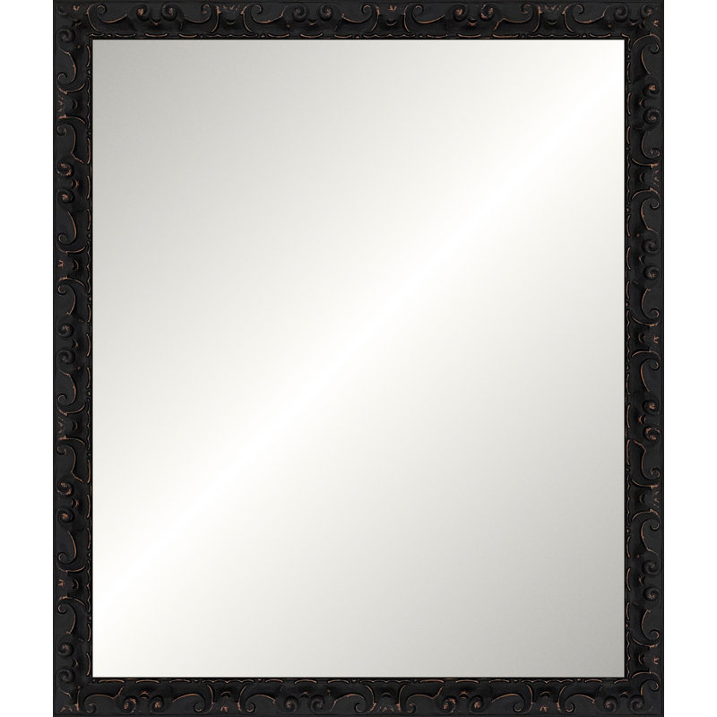 Miroir noir patiné, Wide Vanity