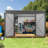 Metal Frame Storage Shed in As Pic, 9 ft, with 49 Kg Product Weight, Double Swing Doors, Sloped Roof