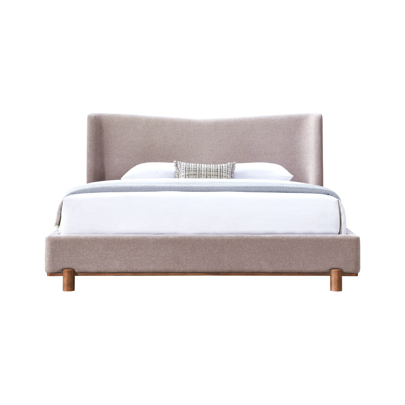 Melbourne Gray Chenille Queen Bed