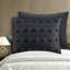 Ensemble de literie en jacquard noir moderne, double / grand, 3 pièces avec housse de couette en polyester