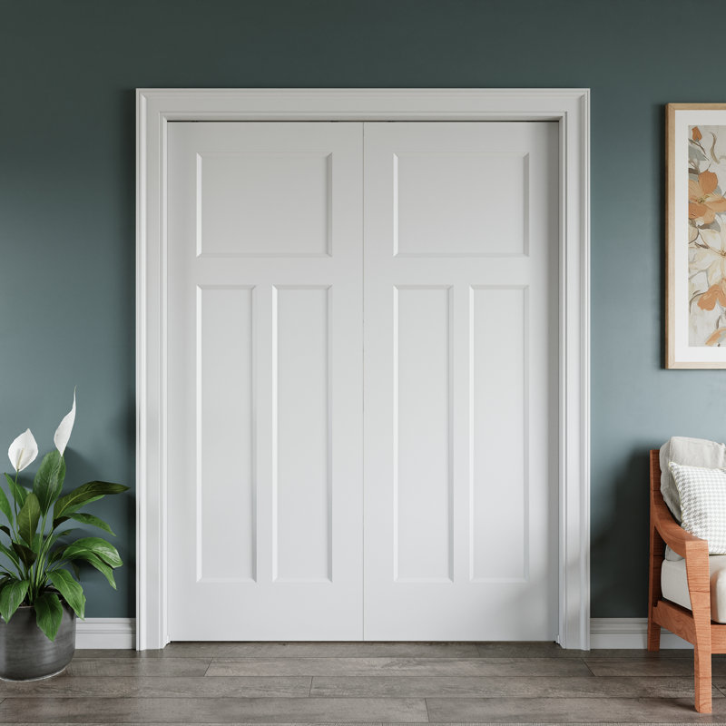 Porte coulissante intérieure à panneaux en forme de T Morden, 64 po x 80 po