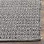 Tapis ivoire / noir en coton tissé à plat à la main à motif géométrique Bester-20947120