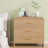 3 Drawers Oversized Nightstand Set, 31.5" Wide Extra Large Night Stand With Charging Station, Modern Bedside Table, Wood Dresser for Bedroom, Oak (Set of 2)-1241544909-1241544907