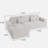 111" Modular Sectional Sofa With L-Shaped Chaise, No Assembly Required-445856672
