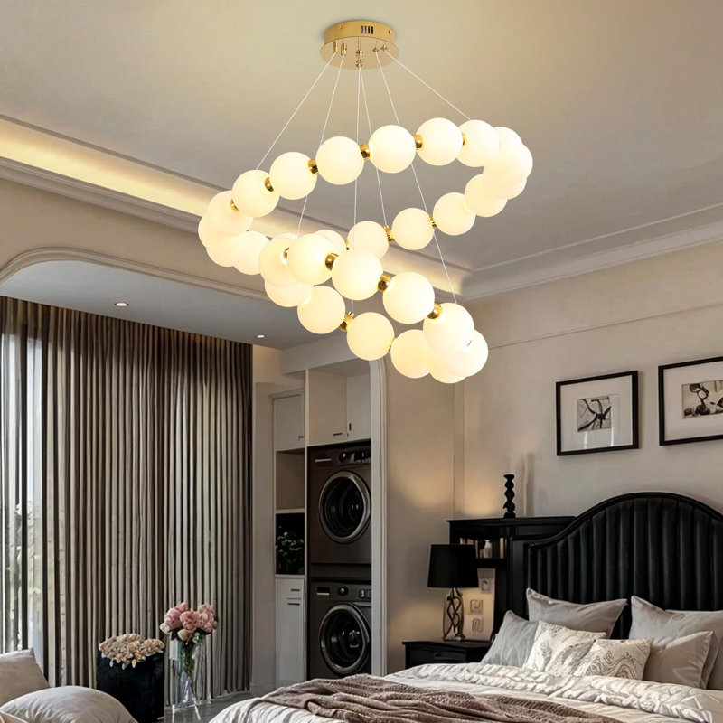 Luminaire suspendu rond moderne 2 anneaux