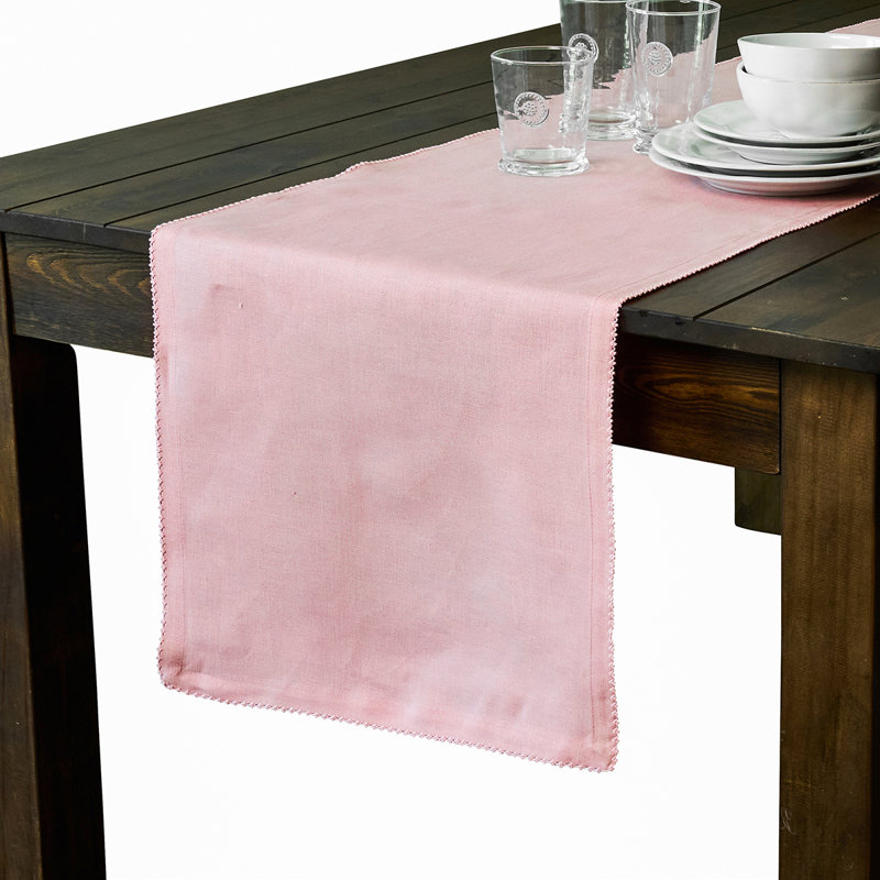 Berry Scallop 18" X 90" Table Runner, Pink