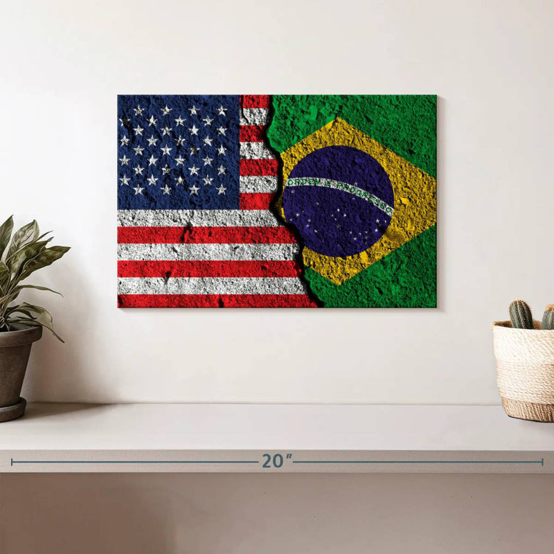 Drapeau du Brésil fissuré