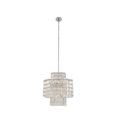 Livelli 12 LT Chrome/Clear Chandelier Allegri