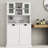 Two-Compartment Tilt-Out Dirty Laundry Basket Tall Bathroom Cabinet With 2 Adjustable Shelves-1881476405