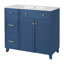 Meuble-lavabo moderne avec lavabo en céramique, tiroirs multiples, tablettes réglables, portes à fermeture douce, idéal pour les petites et moyennes salles de bain-1356538635