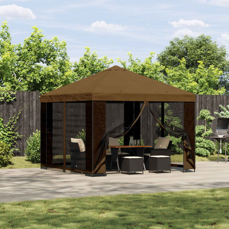 Vidaxl Gazebo Polyester And Steel, Taupe