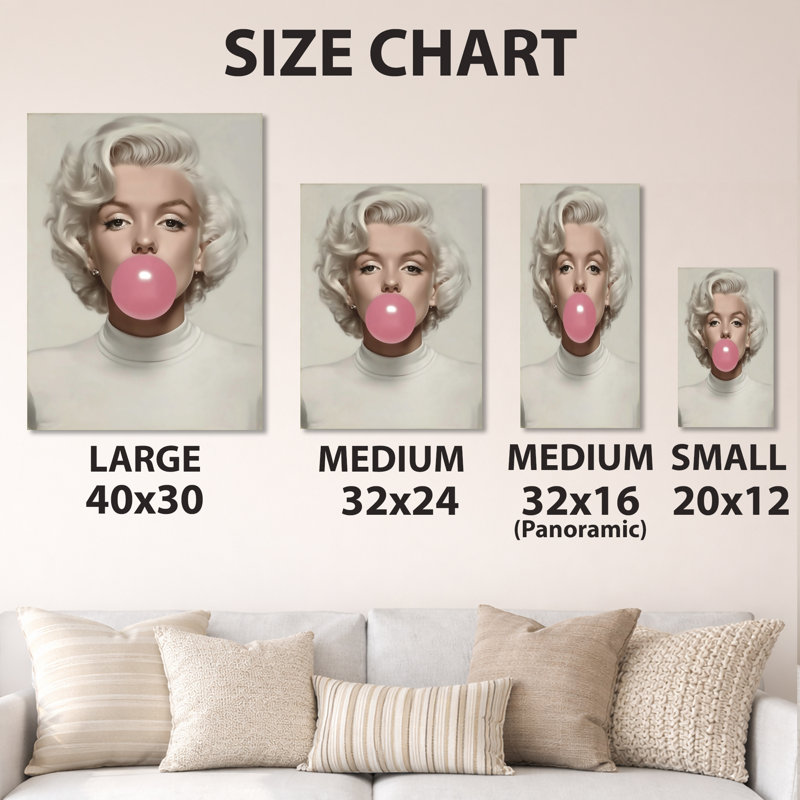 «Pink Grey Marilyn Pop Art Portrait», décoration murale célébrité en métal, impression sur métal glam, L 30 po x H 40 po