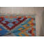 5x8 Multicolor Flat Weave Wool Diamond Cross Geometric Modern Contemporary Carpet Rug