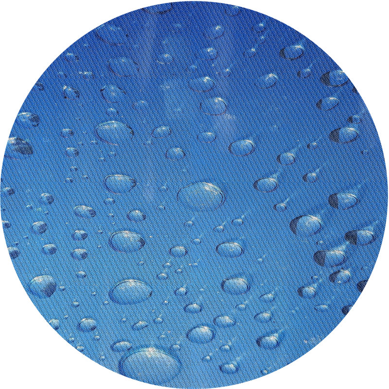 Tapis de zone bleue à motifs, Rond 6 pi