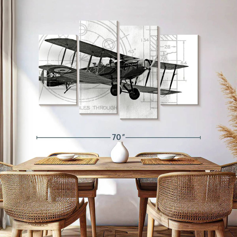 Mehar Flight Plans I, 42" H x 68" W