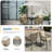 5-Piece All Weather Twisted Rattan Wicker Patio Dining Table Set  With Umbrella Hole And Beige Cushions-879915143