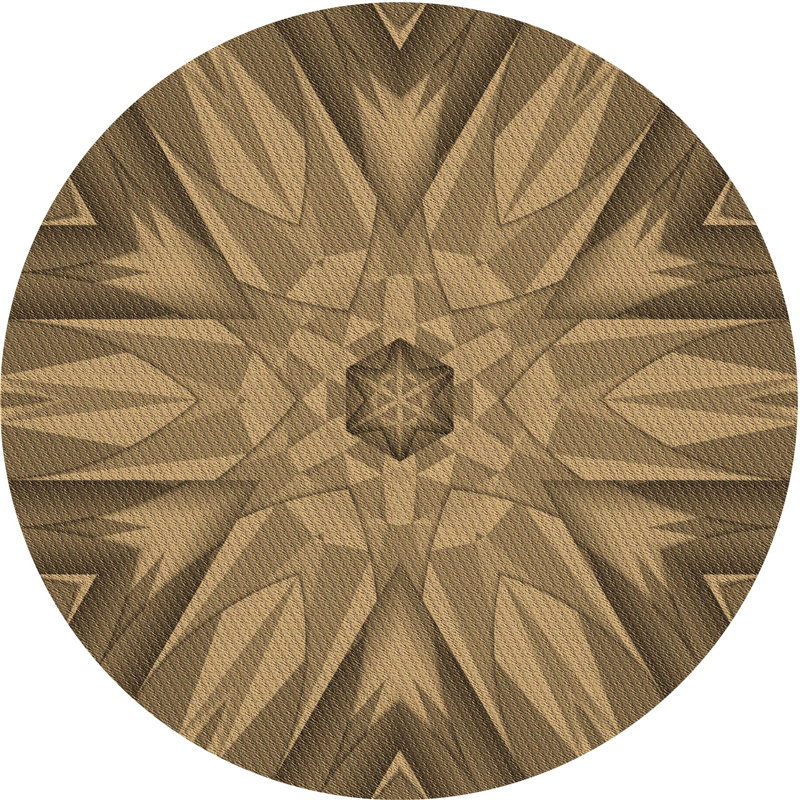 Geometric Indoor Rug, Round 6'